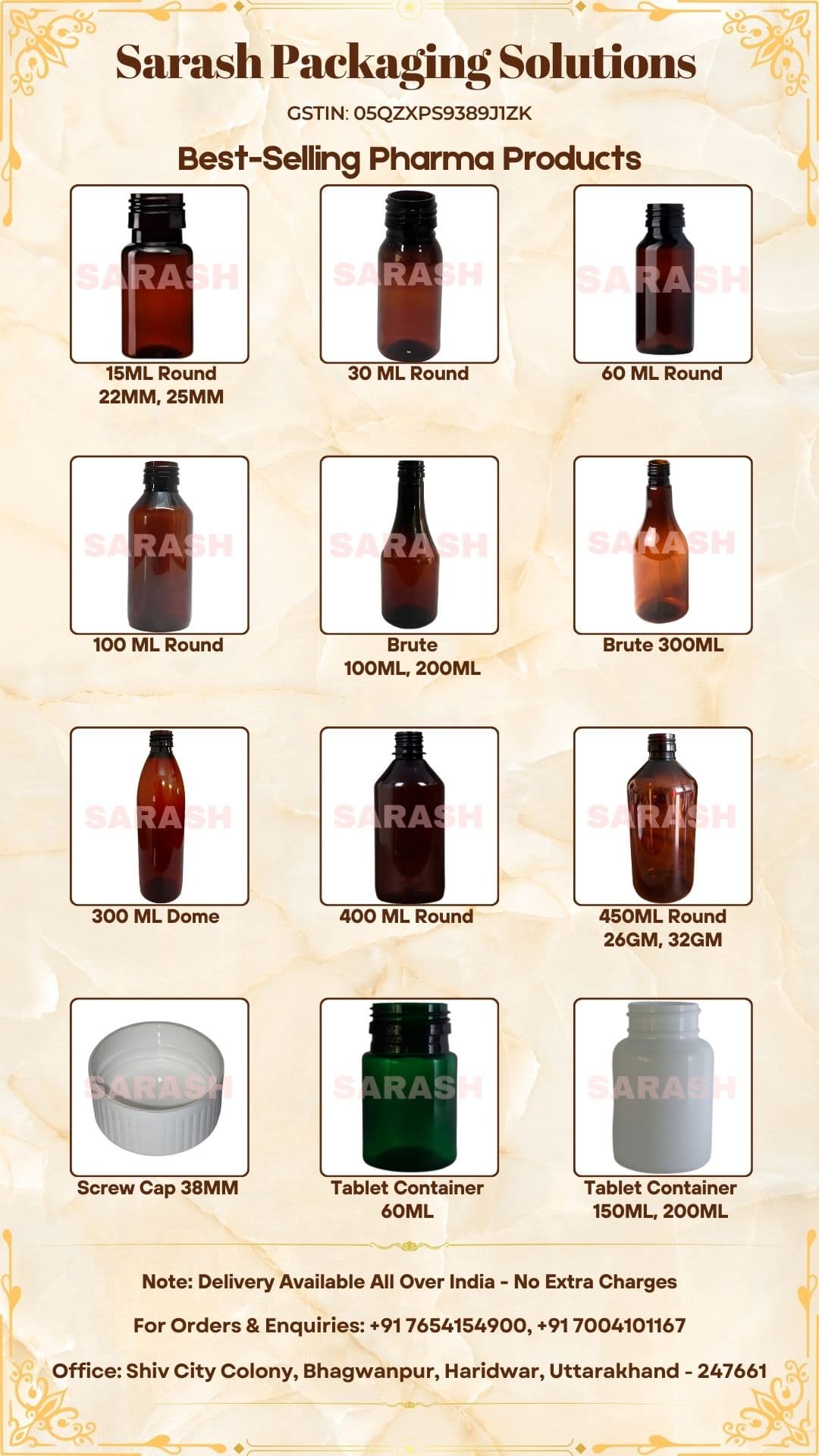 Best Selling Bottles Poster